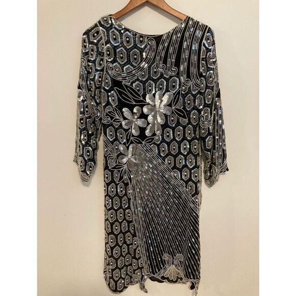 20s‎ style sequin Beaded Dress Gatsby Party style - Picture 1 of 8